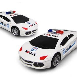 Electronic Police Car Toy with 360 Degree Rotary Wheel Cool Lighting
