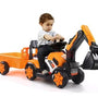 Electric Excavator Kids Ride-on Pedal Tractor With Power Digger & Music Sounds