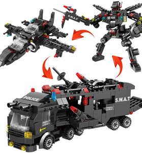 City Police Station Car Building Blocks For City