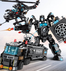 Building Blocks Robot City Police Toys