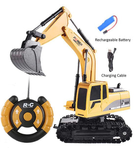 RC Excavator Toy Remote Control Engineering Car With Light For Boys