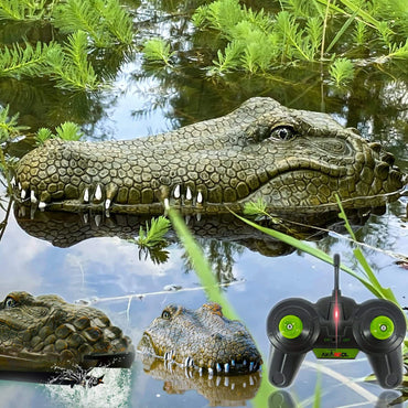 Bateau RC avec tête d'alligator effrayant crocodile drôle